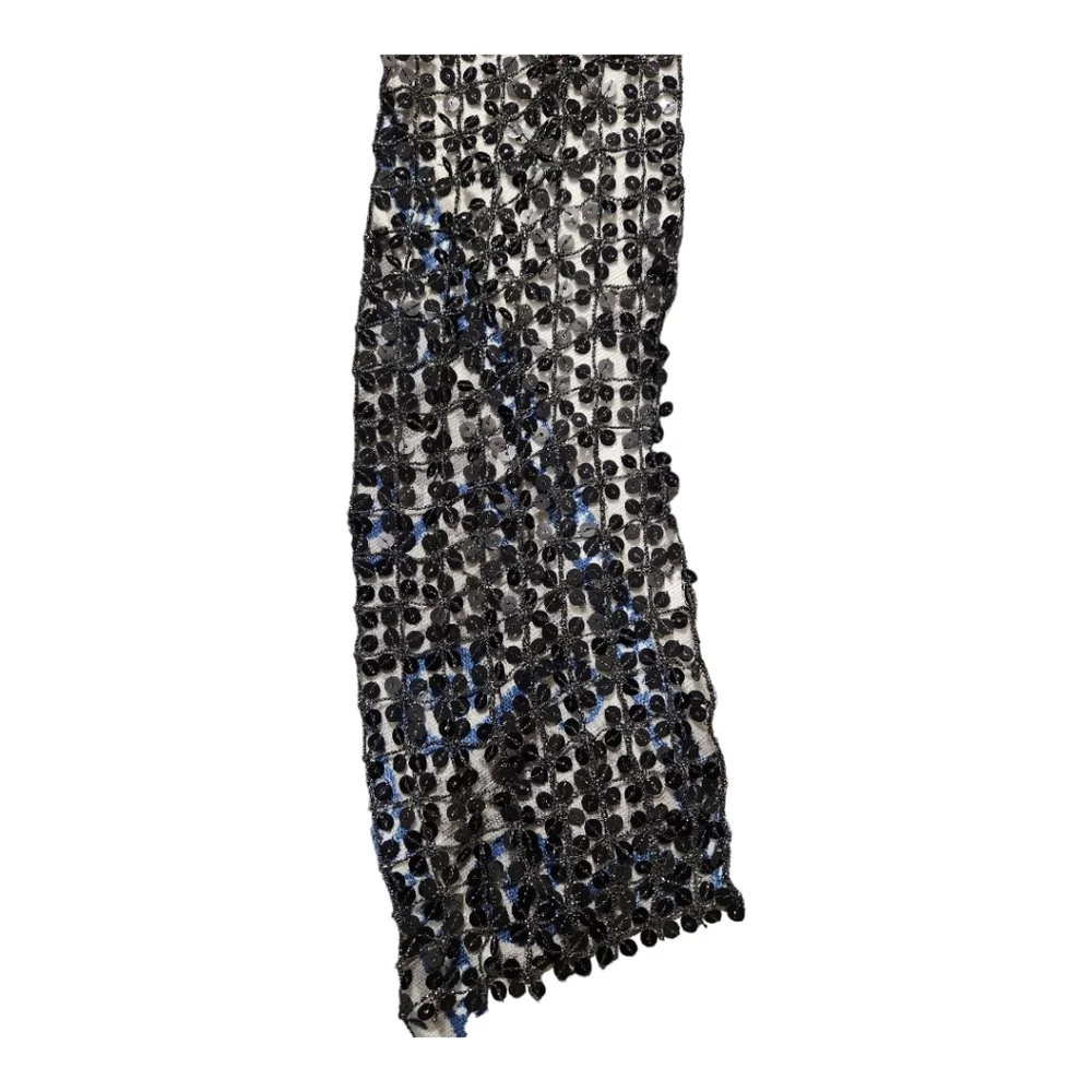Black Sequined Fashion Scarf